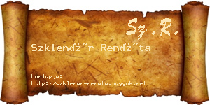 Szklenár Renáta névjegykártya
