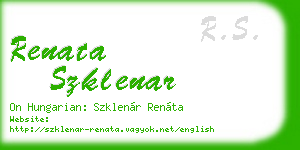 renata szklenar business card