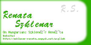 renata szklenar business card